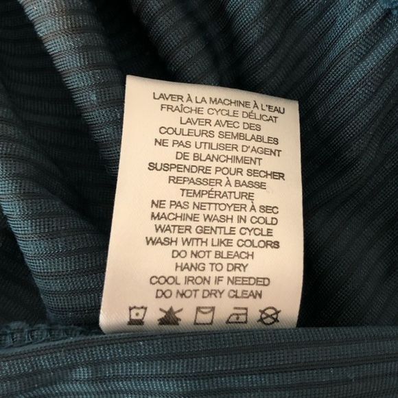 Carolina Belle Deep Teal Ribbed Velvet Long Sleeve Sweater Top Size Small - Picture 9 of 10